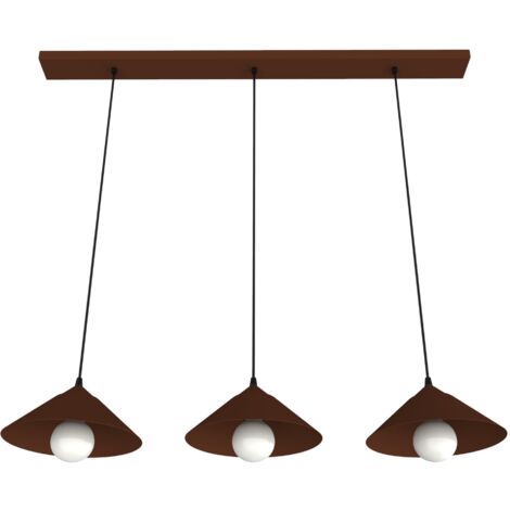 LUMICOM  CHAPEAU Binario, 3XE27, max 42W, metallo, corten, D25cm