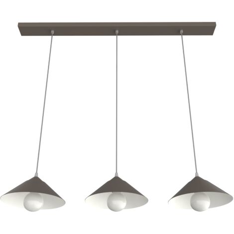 LUMICOM  CHAPEAU Binario, 3XE27, max 42W, metallo, tortota lucido/bianco, D25cm