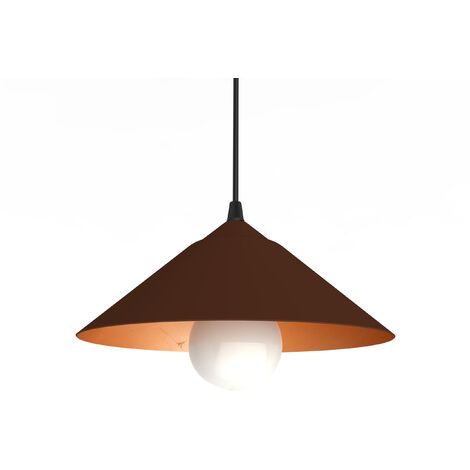 LUMICOM  CHAPEAU Sospensione, 1XE27, max 42W, metallo, corten/foglia rame, D25cm