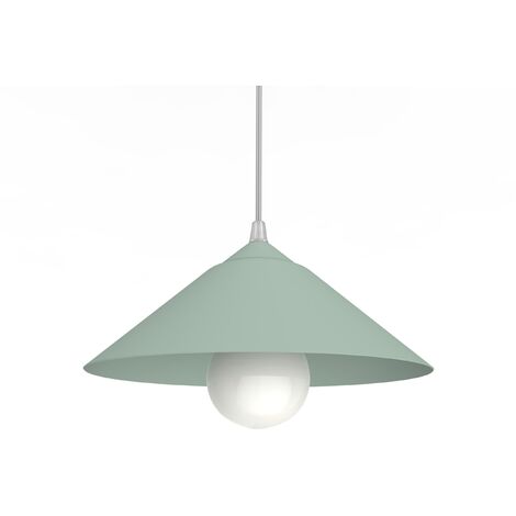LUMICOM  CHAPEAU Sospensione, 1XE27, max 42W, metallo, verde iceberg/bianco opaco, D25cm
