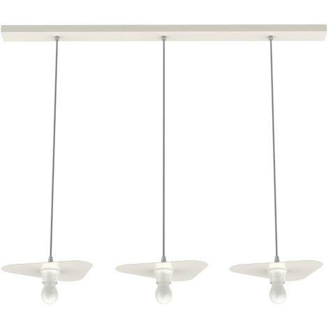 LUMICOM  CLOUD Sospensione, 3XE27, max 42W, metallo, bianco lucido, 25x20cm