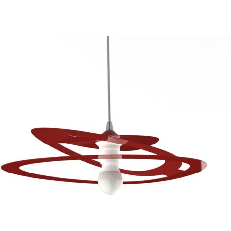 LUMICOM  DILATE Sospensione, 1X E27, max 42W, metallo, rosso lucido, D.40cm