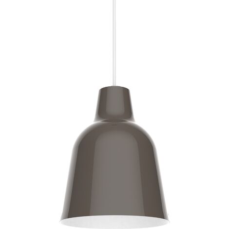LUMICOM  DONG Sospensione, 1X E27, max 42W, metallo, grigio tortora/bianco, D.16cm