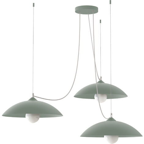 LUMICOM DREAM Sospensione, 3X E27, max 42W, metallo, verde iceberg, D.40cm