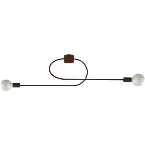 LUMICOM  DUETTO Plafoniera, 2X E27, max 42W, metallo, corten, L100cm