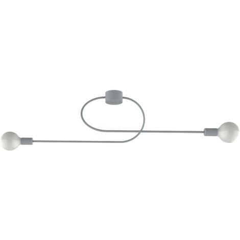 LUMICOM  DUETTO Plafoniera, 2X E27, max 42W, metallo, grigio, L100cm