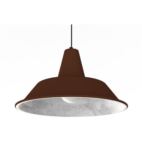 LUMICOM  DUNA Sospensione, 1XE27, max 42W, metallo, corten/foglia argento, D.45cm