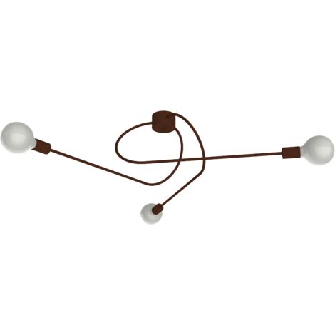LUMICOM  ELICA Plafoniera, 3X E27, max 42W, metallo, corten, D.80cm