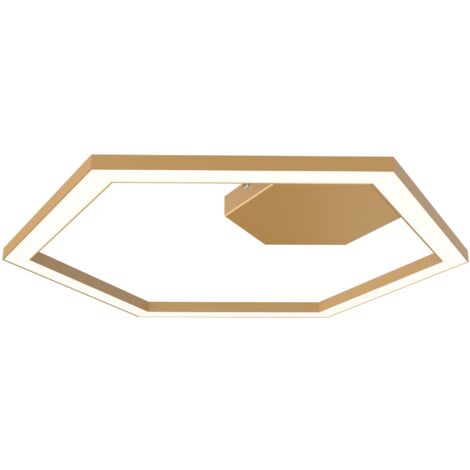 LUMICOM  ESAGONO 1X Plafoniera, STRIP LED, 34W/m, 4000K, metallo, anodic gold, Ø60cm