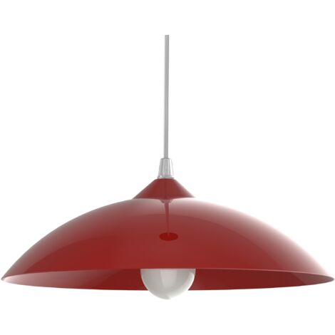 LUMICOM  FLASH Sospensione, 1X E27, max 42W, metallo, rosso lucido, D.30cm