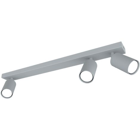 LUMICOM  FLECK Plafoniera, 3x GU10, max 33W, metallo, grigio, D.6cm