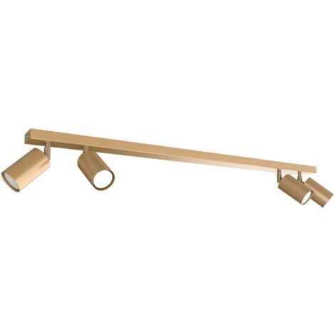 LUMICOM FLECK Plafoniera, 4x GU10, max 33W, metallo, anodic gold, D.6cm