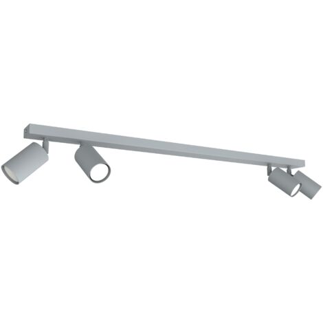 LUMICOM  FLECK Plafoniera, 4x GU10, max 33W, metallo, grigio, D.6cm