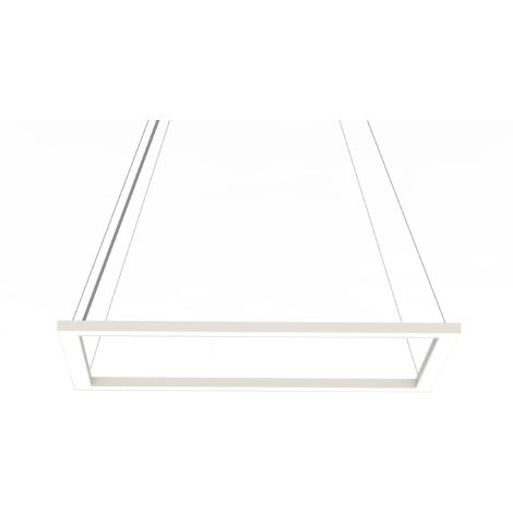 LUMICOM  FLOOR Sospensione, STRIP LED, 38W/m, 3000K, metallo, bianco lucido, 40x60cm
