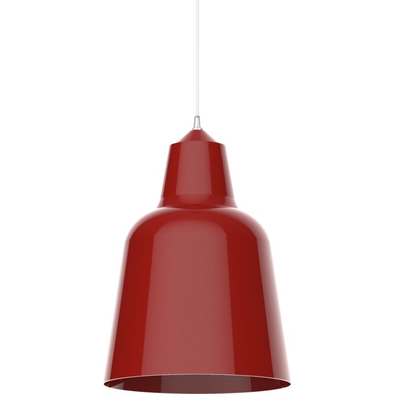 Image of Dong Sospensione, 1X E27, max 42W, metallo, rosso lucido, D.33cm - Lumicom