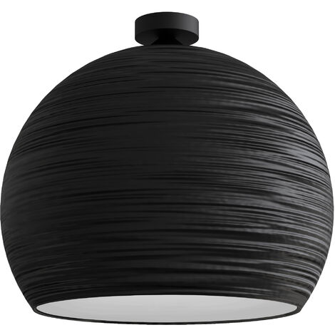 LUMICOM  FOCUS Plafoniera, 1X E27, max 42W, metallo, nero lucido/bianco, D.40cm