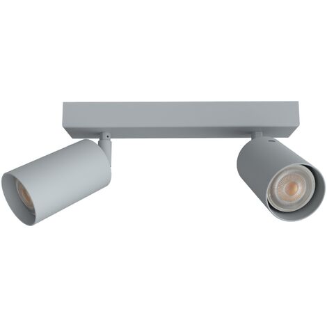 LUMICOM  FORM M Plafoniera, 2X GU10, max 33W, metallo, grigio, L.30cm
