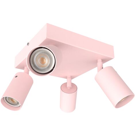LUMICOM  FORM Q Plafoniera, 4X GU10, max 33W, metallo, rosa, 30x30cm