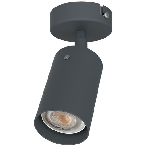 LUMICOM  FORM S Plafoniera, 1X GU10, max 33W, metallo, antracite, D.6cm