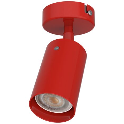 LUMICOM  FORM S Plafoniera, 1X GU10, max 33W, metallo, rosso lucido, D.6cm