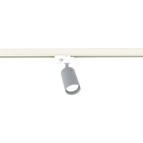 LUMICOM  FORM Track, 1X GU10, max 33W, metallo, grigio, D.6cm