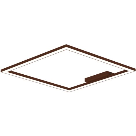 LUMICOM  FRAME Plafoniera, STRIP LED, 46W/m, 3000K, metallo, corten, L60cm