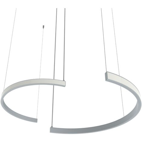 LUMICOM  HALF Sospensione, STRIP LED, 34W/m, 3000K, metallo, grigio, d.62