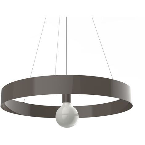 LUMICOM  HALO Sospensione, 1X E27, max 42W, metallo, grigio tortora, D.60cm