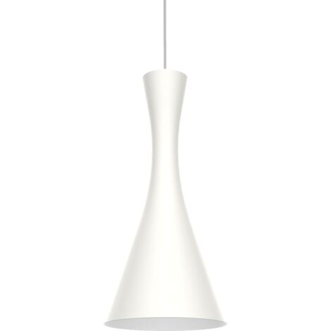 LUMICOM  JAQUELINE Sospensione, 1x E27, max 42W, metallo, bianco opaco/foglia argento, D.30cm