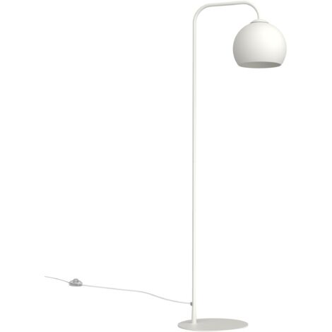 LUMICOM JOE Piantana, 1X E27, max 42W, metallo, bianco opaco, D.25cm H.170cm