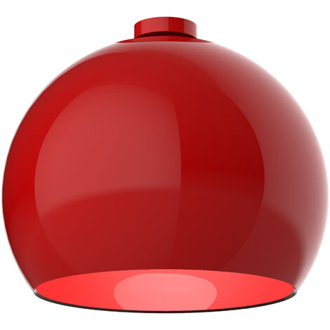LUMICOM  JOE Plafoniera, 1X E27, max 42W, metallo, rosso lucido, D.40cm