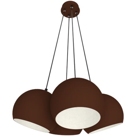 LUMICOM  JOE Sospensione, 4X E27, max 42W, metallo, corten bianco, D.25cm