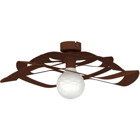 LUMICOM  KAMI Plafoniera, 1X E27, max 42W, metallo, marrone corten, D.60cm