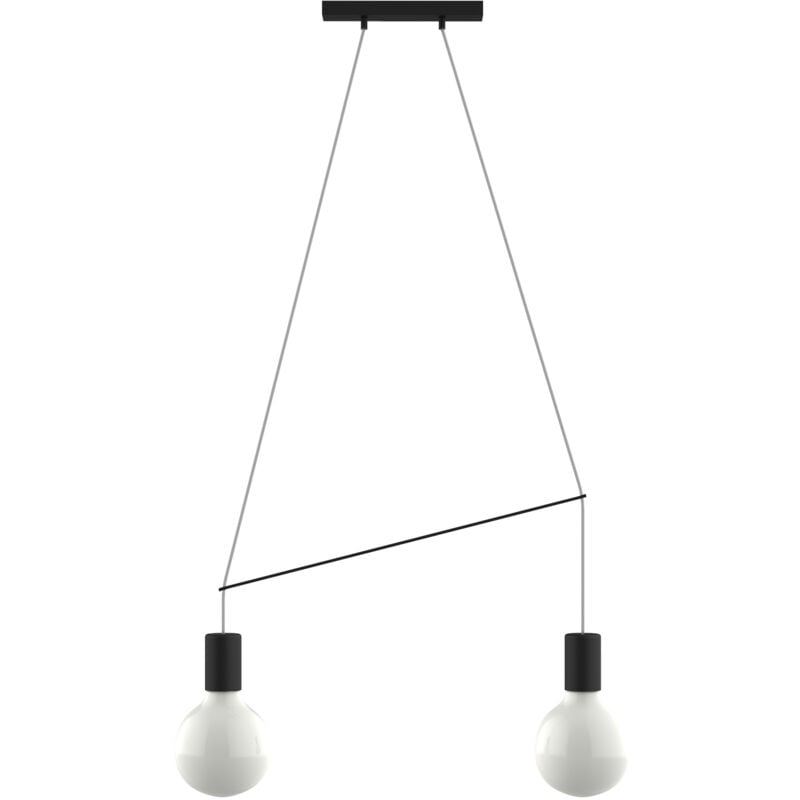 Kelly Sospensione, 2X E27, max 42W, metallo, nero