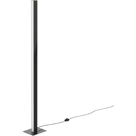 LUMICOM LINEAR Lampada da terra, STRIP LED INTEGRATA, 30W, 4000K, metallo, nero lucido, H170cm
