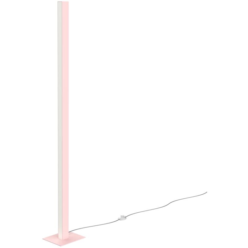 Image of Linear Lampada da terra, strip led integrata, 30W, 4000K, metallo, rosa, H170cm - Lumicom