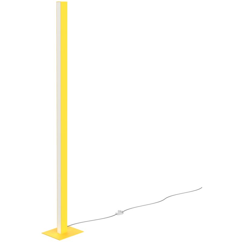 Image of Linear Lampada da terra, strip led integrata, 30W, 4000K, metallo, giallo, H170cm - Lumicom