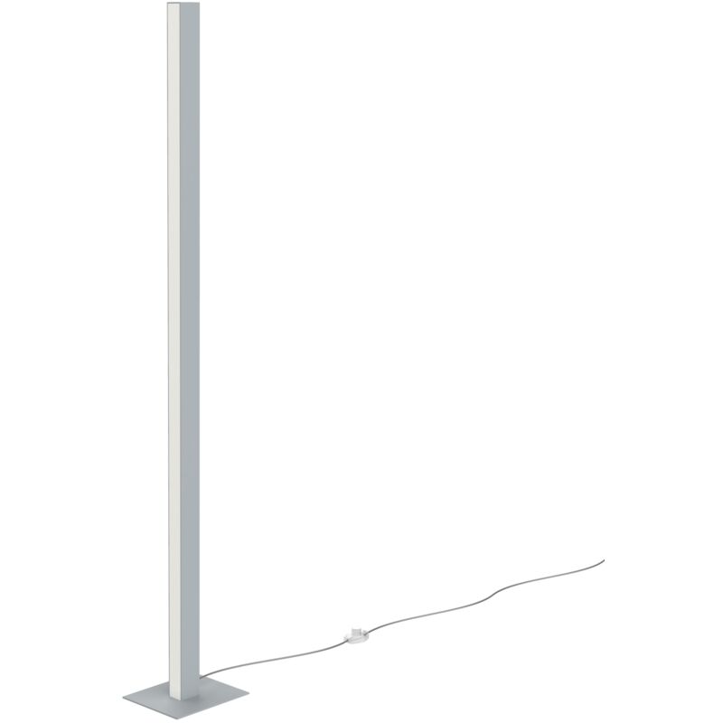 Image of Linear Lampada da terra, strip led integrata, 30W, 4000K, metallo, grigio, H170cm - Lumicom