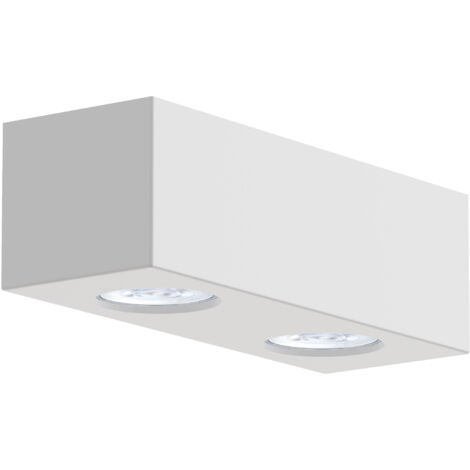 LUMICOM MANHATTAN M Plafoniera, 2X GU10, max 33W, metallo, bianco opaco, 25x10cm