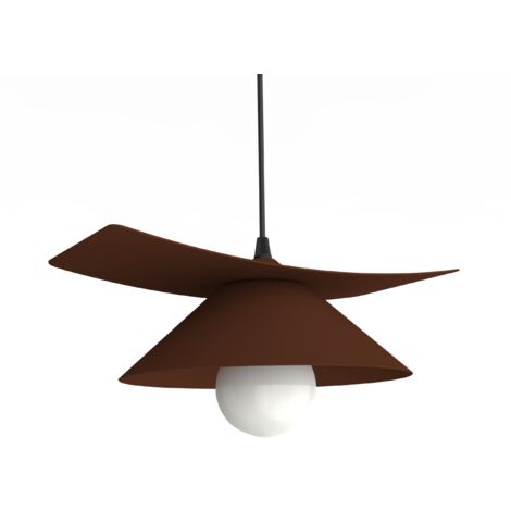 LUMICOM  MILLER Sospensione, 1X E27, max 42W, metallo, marrone corten, D.25cm