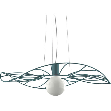 LUMICOM  MUSA Sospensione, 1X E27, max 42W, metallo, blu mediterraneo, D.60cm