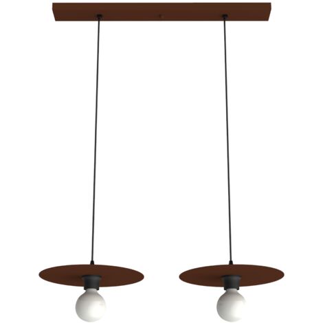LUMICOM  NINA BINARIO Sospensione, 2XE27, max 42W, metallo, corten, D.30cm