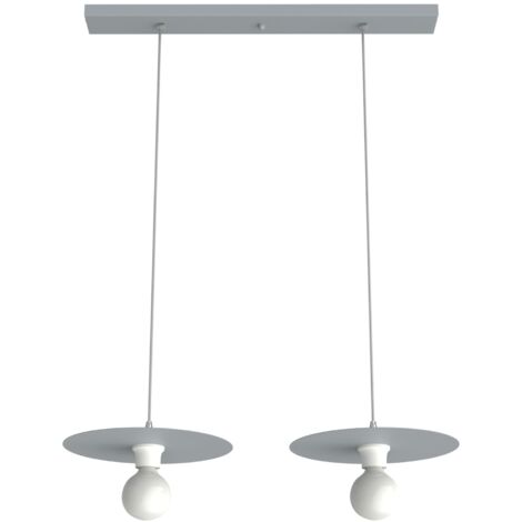 LUMICOM NINA BINARIO Sospensione, 2XE27, max 42W, metallo, grigio, D.30cm