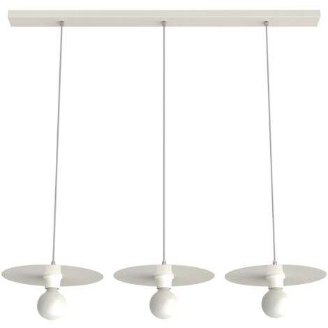 LUMICOM  NINA BINARIO Sospensione, 3XE27, max 42W, metallo, bianco lucido, D.30cm