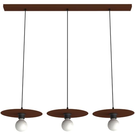 LUMICOM  NINA BINARIO Sospensione, 3XE27, max 42W, metallo, corten, D.30cm