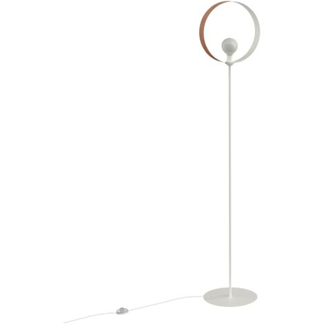 LUMICOM  NUCLEO MONO Piantana, 1X E27, max 42W, metallo, bianco/rame, D.40cm H.170cm