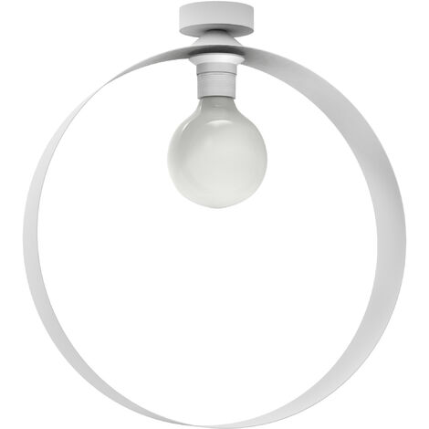 LUMICOM  NUCLEO MONO Plafoniera, 1X E27, max 42W, metallo, bianco opaco, D.40cm