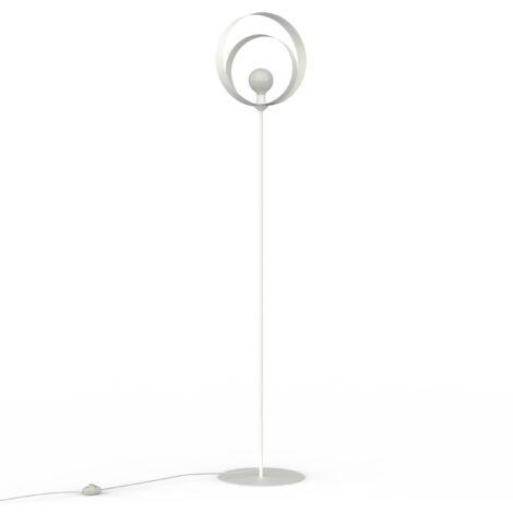 LUMICOM NUCLEO Piantana, 1X E27, max 42W, metallo, bianco opaco, D.40cm H.170cm