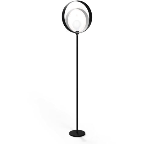 LUMICOM  NUCLEO Piantana, 1X E27, max 42W, metallo, nero/grigio, D.40cm H.170cm