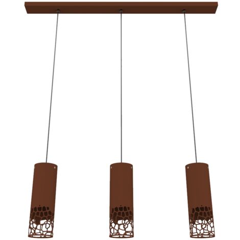 LUMICOM  ORGANIC Binario x3, 3X E27, max 42W, metallo, corten, L.69 H.120cm